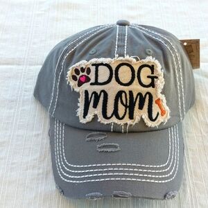 K bethos gray distressed Dog Mom cap NWT!